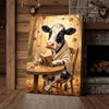 Joycorners Cow Reading Tales Canvas Wall Art