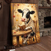 Joycorners Cow Reading Tales Canvas Wall Art
