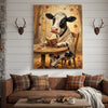 Joycorners Cow Reading Tales Canvas Wall Art