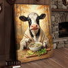 Joycorners Cow Eating Pho Canvas Wall Art