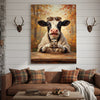Joycorners Fashionable Cow Selfie Canvas Wall Art