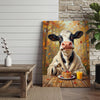 Joycorners Fashionable Cow Selfie Canvas Wall Art