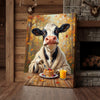 Joycorners Selfie Cow Phone Canvas Wall Art