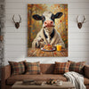 Joycorners Selfie Cow Phone Canvas Wall Art