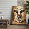 Joycorners Music Lover Cow Headphones Canvas Wall Art