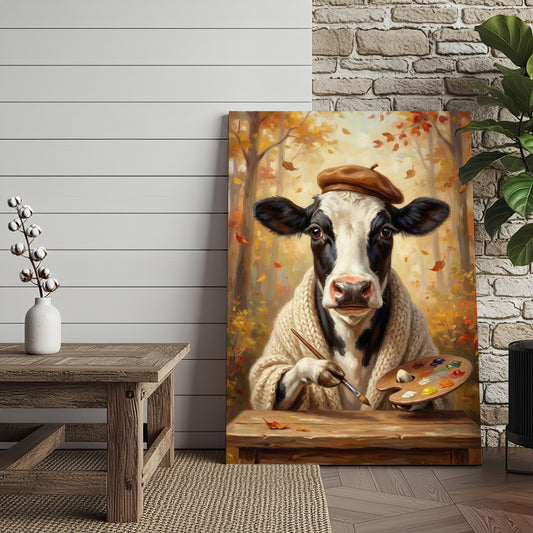Joycorners Artist Cow Painting Canvas Wall Art