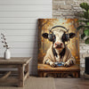 Joycorners Gamer Cow Controller Canvas Wall Art
