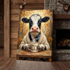 Joycorners Coffee Lover Cow Canvas Wall Art