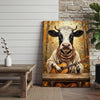 Joycorners Musician Cow Playing Guitar Canvas Wall Art