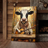 Joycorners Musician Cow Playing Guitar Canvas Wall Art