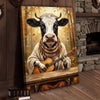 Joycorners Musician Cow Playing Guitar Canvas Wall Art