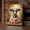 Joycorners Movie Night Cow Popcorn Canvas Wall Art
