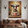 Joycorners Movie Night Cow Popcorn Canvas Wall Art