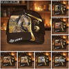 Joycorners Personalized Horse Dark Brown Carving Gold Line Pattern Cap (9 Breeds)