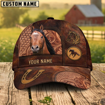 Joycorners Black Angus American Flag Cowhide Personalized Name 3D Classic Cap