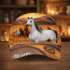 Joycorners Personalized Horse Herd Sunset Background Cap (9 Breeds)