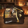 Joycorners Personalized Horse Dark Brown Carving Gold Line Pattern Cap (9 Breeds)