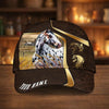 Joycorners Personalized Horse Dark Brown Carving Gold Line Pattern Cap (9 Breeds)