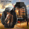 Joycorners Personalized Cow Back Portrait Sunset Grassland Name & Farm Name Cattle Hoodie (9 Breeds)