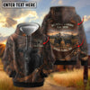 Joycorners Personalized Cow Portrait Grassland Couple Name & Farm Name Cattle Hoodie (9 Breeds)