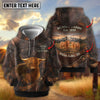 Joycorners Personalized Cow Portrait Grassland Couple Name & Farm Name Cattle Hoodie (9 Breeds)