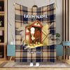 Joycorners Personalized Farm Name & Established Year Barn Door Blanket (10 Cattle Breeds)