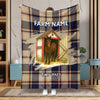 Joycorners Personalized Farm Name & Established Year Barn Door Blanket (10 Cattle Breeds)