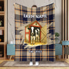 Joycorners Personalized Farm Name & Established Year Barn Door Blanket (10 Cattle Breeds)