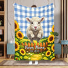 Joycorners Sunflower Baby Cow Personalized Farm Blanket (10 Cattle Breeds)