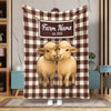 Joycorners Personalized Adorable Twin Cows Cozy Blanket (10 Cattle Breeds)