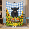 Joycorners Sunflower Baby Cow Personalized Farm Blanket (10 Cattle Breeds)