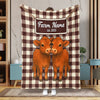 Joycorners Personalized Adorable Twin Cows Cozy Blanket (10 Cattle Breeds)