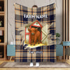 Joycorners Personalized Farm Name & Established Year Barn Door Blanket (10 Cattle Breeds)