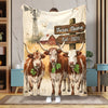 Joycorners Cow Country Herd Farm Personalized Blanket (10 Cattle Breeds)