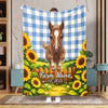 Joycorners Sunflower Baby Cow Personalized Farm Blanket (10 Cattle Breeds)