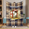Joycorners Personalized Farm Name & Established Year Barn Door Blanket (10 Cattle Breeds)