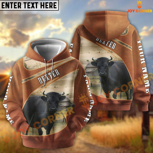 Joycorners Dexter Customize Name, Farm Name Brown Hoodie