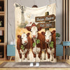 Joycorners Cow Country Herd Farm Personalized Blanket (10 Cattle Breeds)