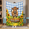 Joycorners Sunflower Baby Cow Personalized Farm Blanket (10 Cattle Breeds)