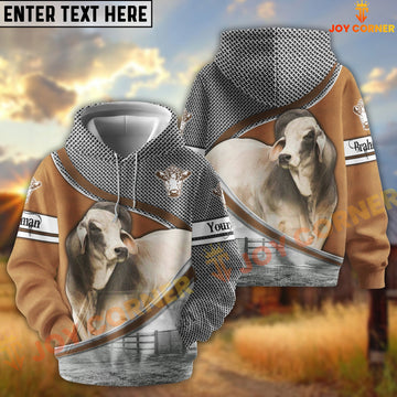Joycorners Brahman Metal Pattern Personalized Name 3D Hoodie