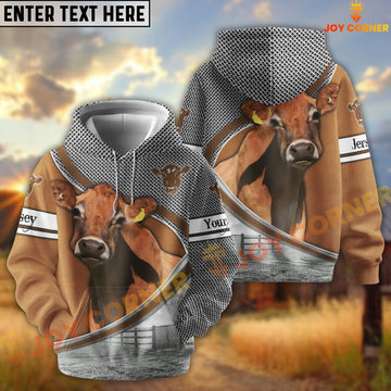 Joycorners Jersey Metal Pattern Personalized Name 3D Hoodie