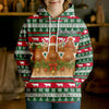 Joycorners Custom Farm Name Christmas Vibe Featuring Three Adorable Hoodie (8 Cattle Breeds)