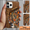 Joycorners Deer Hunting Premium Brown Pattern Personalized Name Phone Case (4 colors)