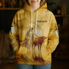 Joycorners Personalized Name & Farm Name Jesus Blessed This Farm Christian Hoodie (10 Cattle Breeds)
