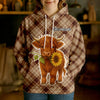 Joycorners Personalized Sunflower Cow Cozy Hoodie (12 Cattle Breeds)