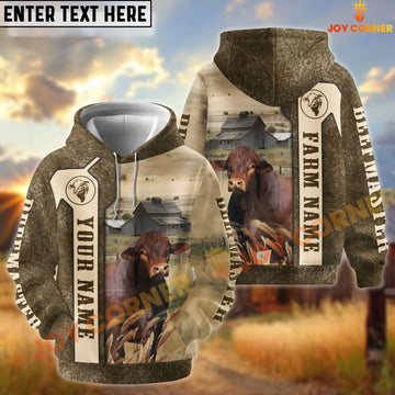 Joycorners Beefmaster Customize Name, Farm Name Unique Pattern Hoodie