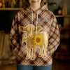 Joycorners Personalized Sunflower Cow Cozy Hoodie (12 Cattle Breeds)