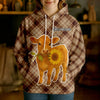 Joycorners Personalized Sunflower Cow Cozy Hoodie (12 Cattle Breeds)