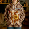 Joycorners Personalized Sunflower Cow Cozy Hoodie (12 Cattle Breeds)