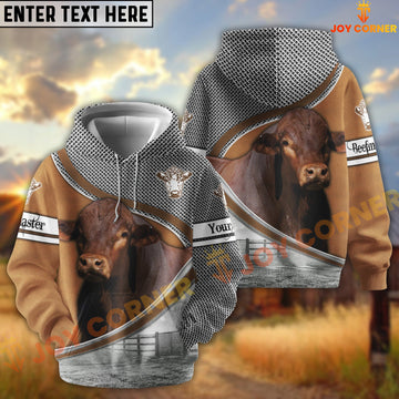 Joycorners Beefmaster Metal Pattern Personalized Name 3D Hoodie